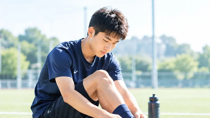 試合に向けて日々の身体ケアやコンディショニングを行う人のイメージ写真